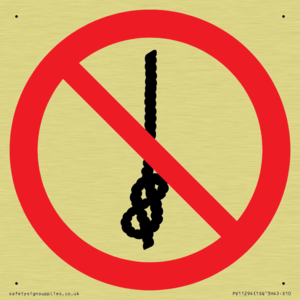 P030 Prohibition: Do not tie knots in rope
